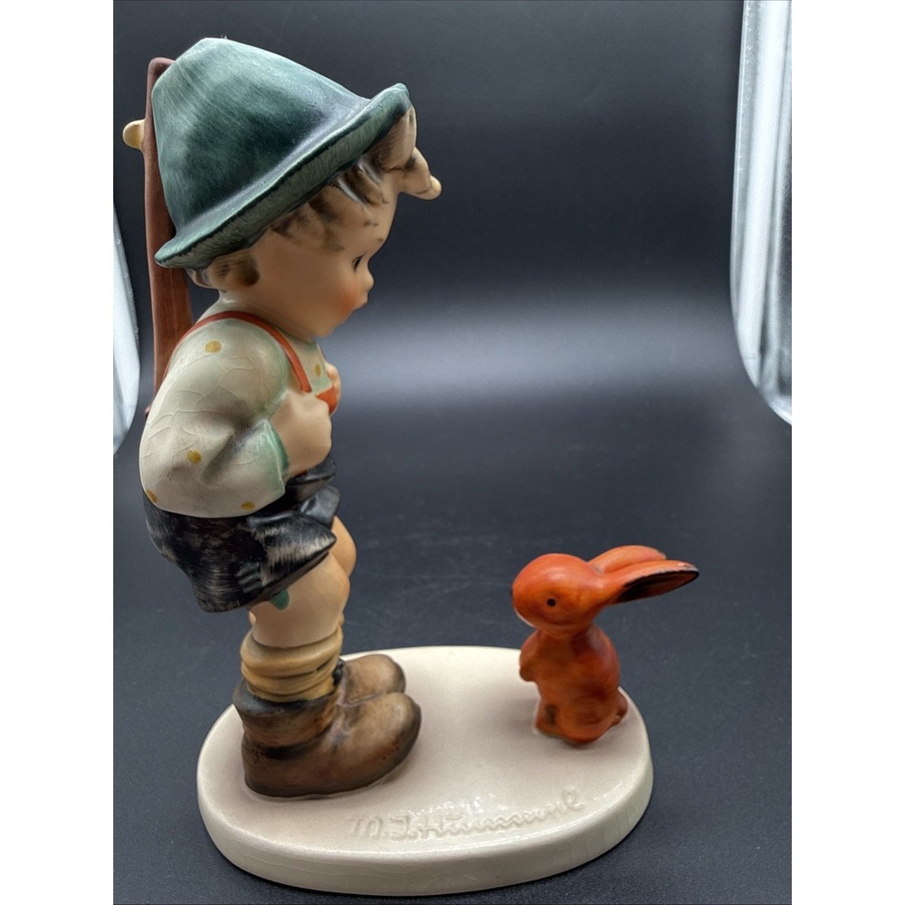 Hummel Figurine Sensitive Hunter Boy with Rifle & Rabbit 7" Goebel W Germany 6/I